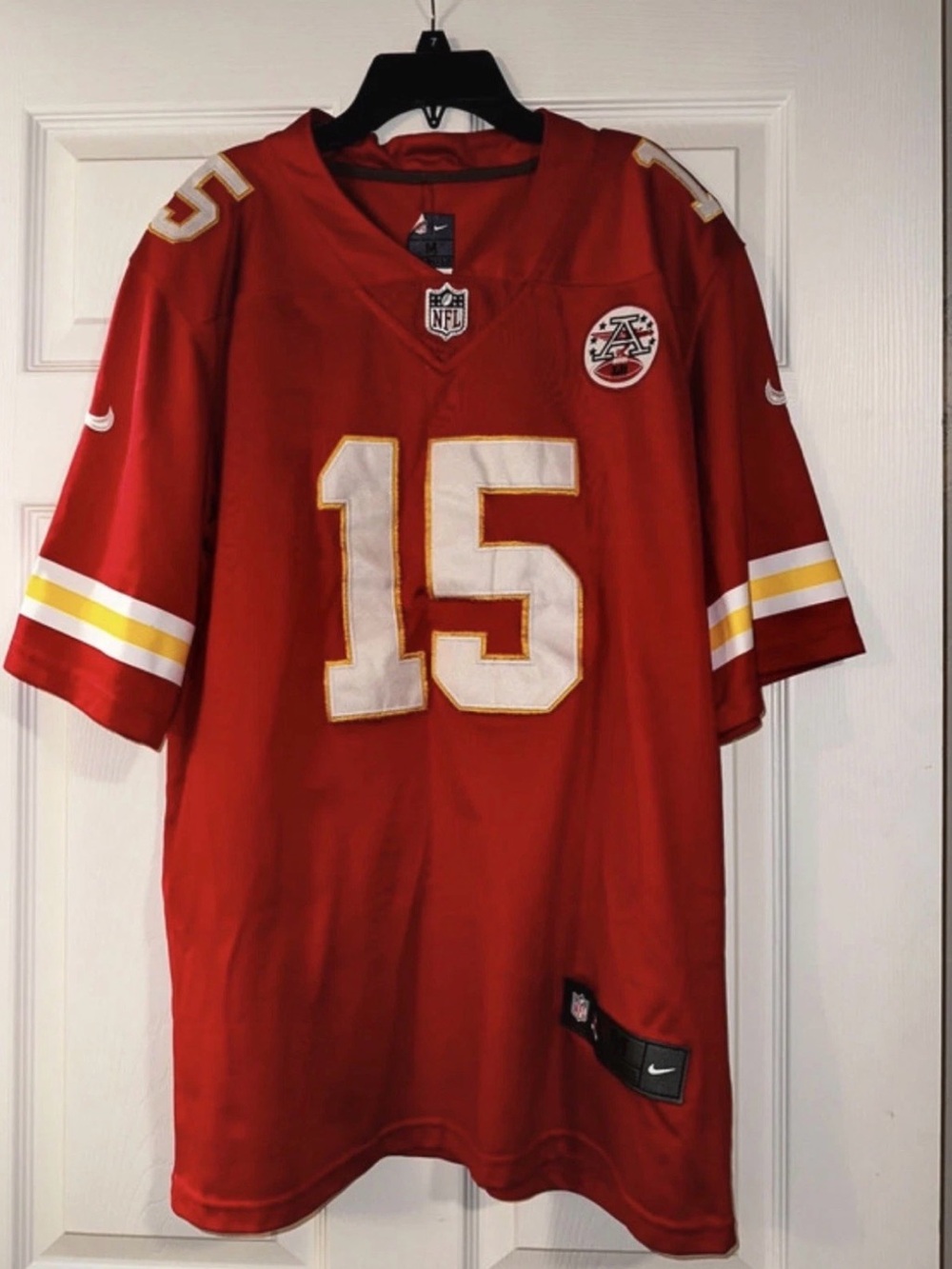 Patrick Mahomes Jersey (STITCHED) #15 Kansas City Chiefs Red Men’s Medium
